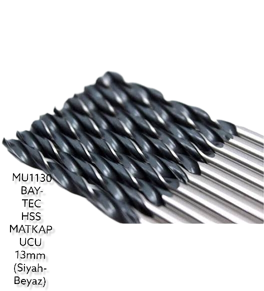 MU1130   Bay-Tec Hss Matkap Ucu 13mm (Siyah-Beyaz)