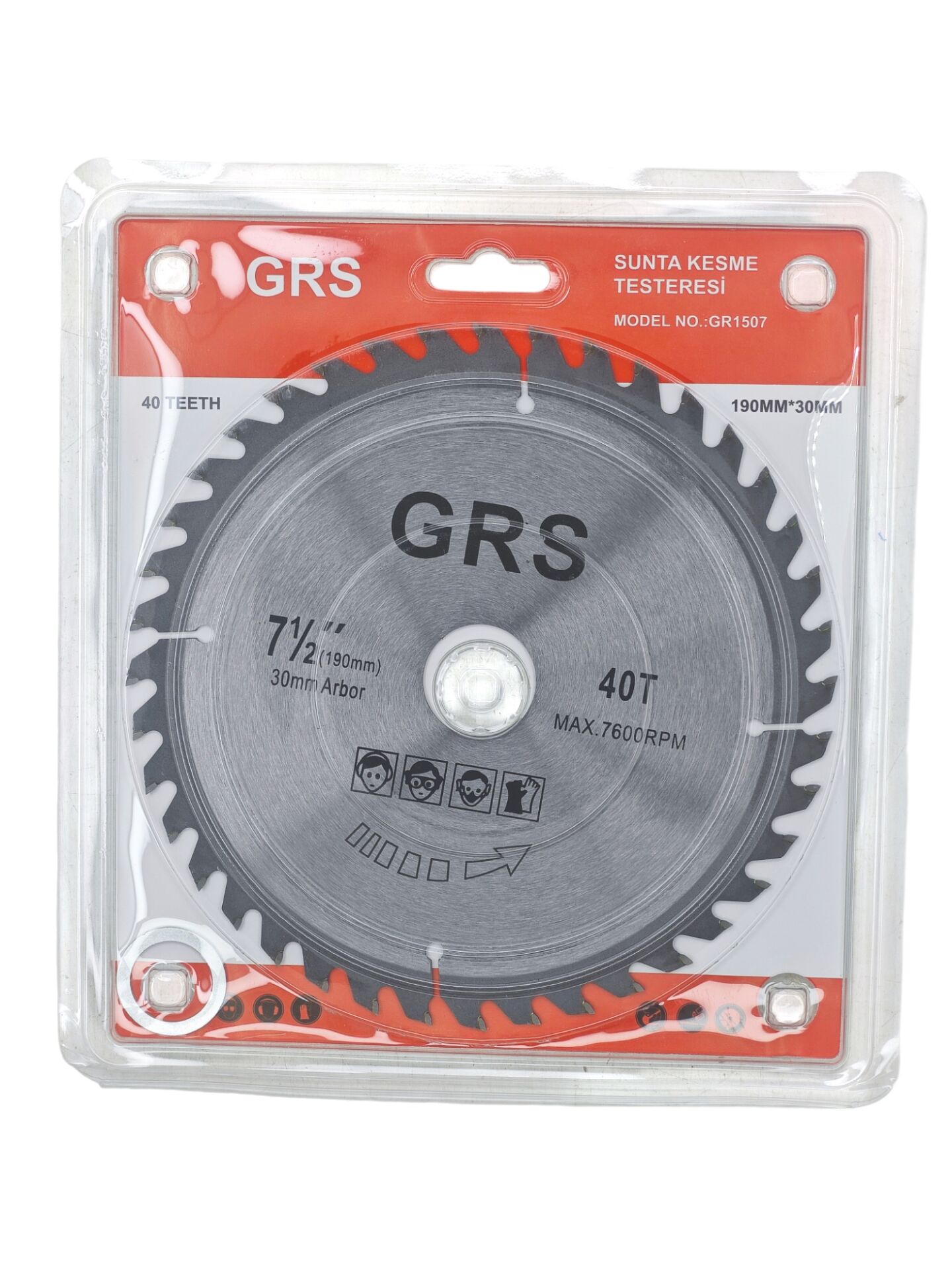 GR1507   GRS 40T Sunta Kesme Testeresi 190mm 3mm
