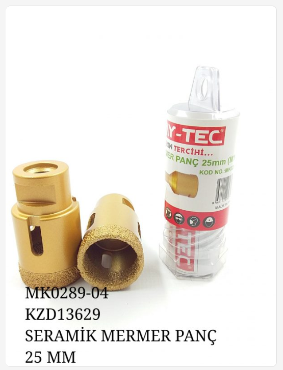 Mk0289-04   Bay-Tec Seramik Mermer Panç 25Mm