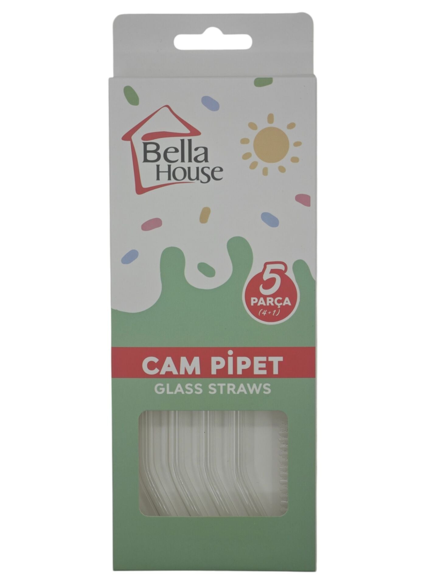K-6340   Bella House 5li Cam Pipet - Şeffaf