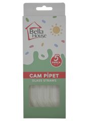 K-6340   Bella House 5li Cam Pipet - Şeffaf