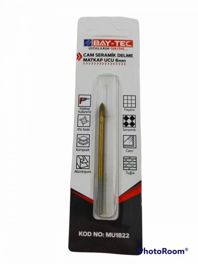Mu1822   Bay-Tec Cam Delme Matkap Ucu 6Mm