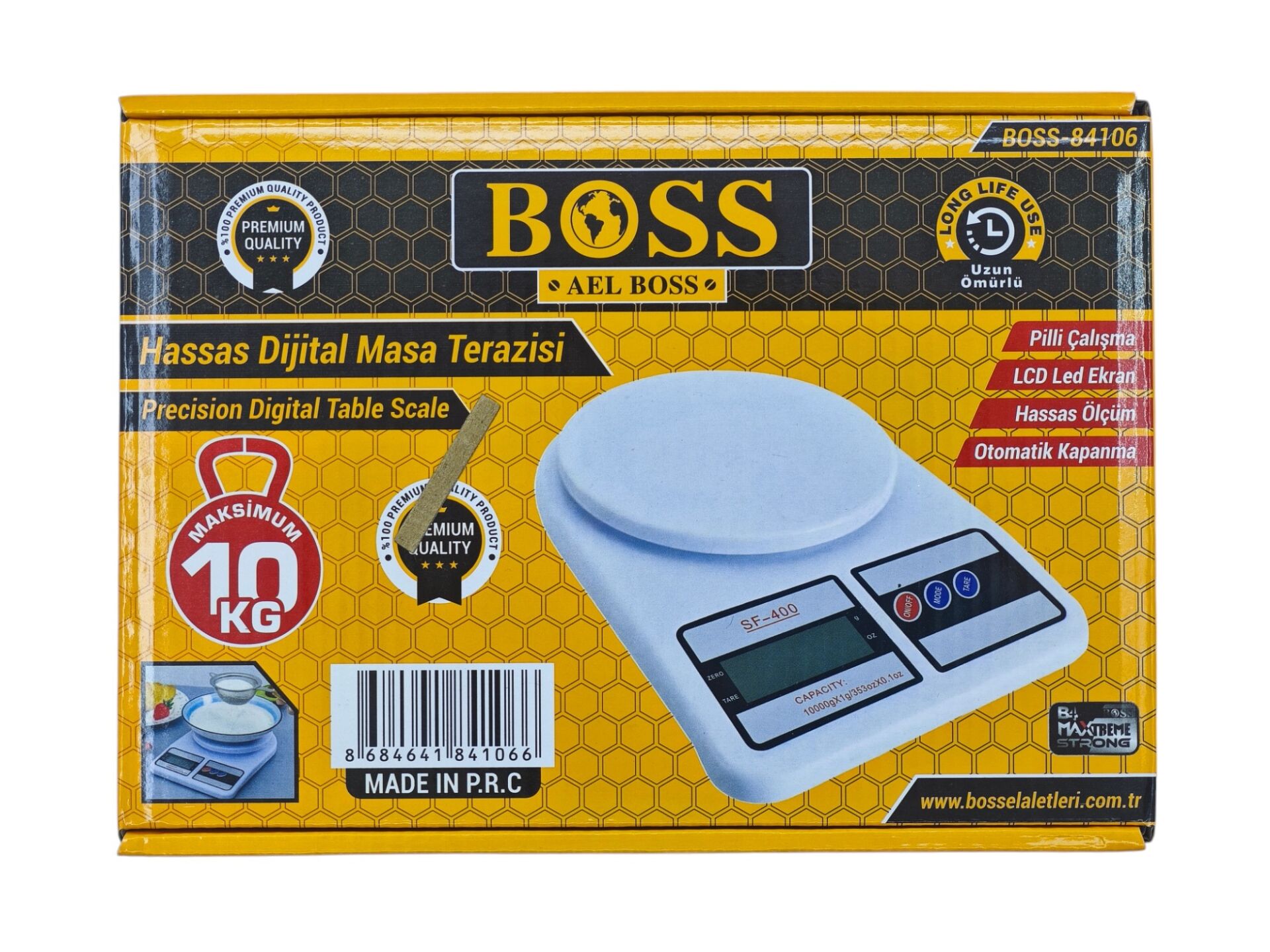 B-84106   Boss Hassas Dijital Masa Terazisi 10kg