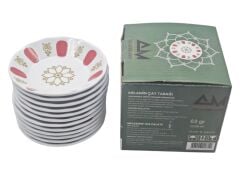 ENF-023   Aslan 142 Melamin Çay Tabağı 12li- Kırmızı