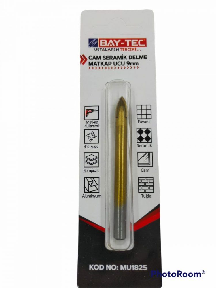 Mu1825   Bay-Tec Cam Delme Matkap Ucu 9Mm