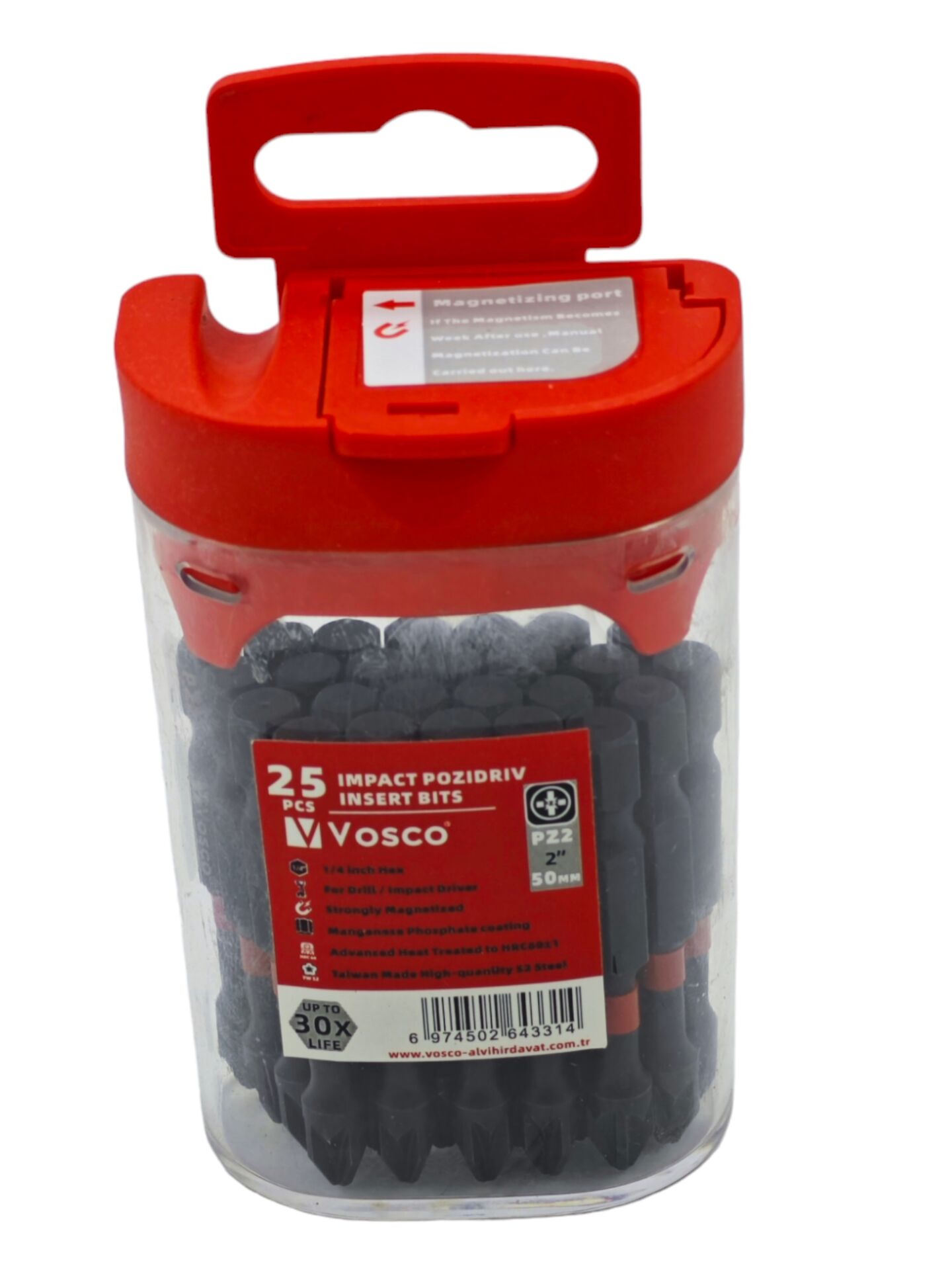 6350   Vosco Impact Bits Uç Pz2-50Mm 25Li