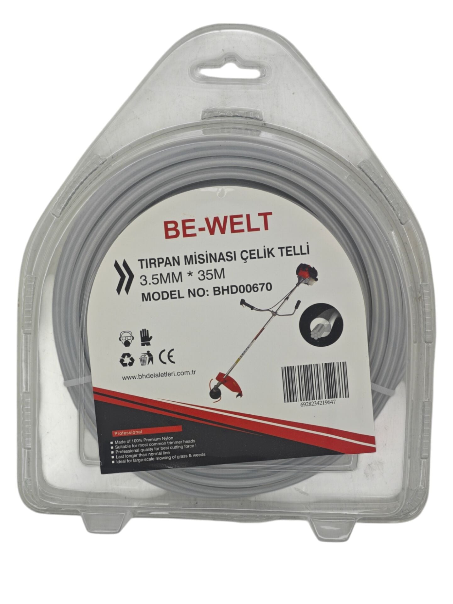 BHD00670   B.H.D Çelik Telli Tırpan Misinası 3.5mm 35m