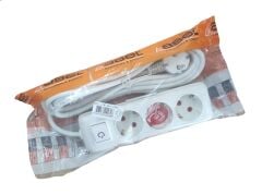 ASL-200 0208   Asel Ara Kablo Grup Priz 3lü 5m - Anahtarlı