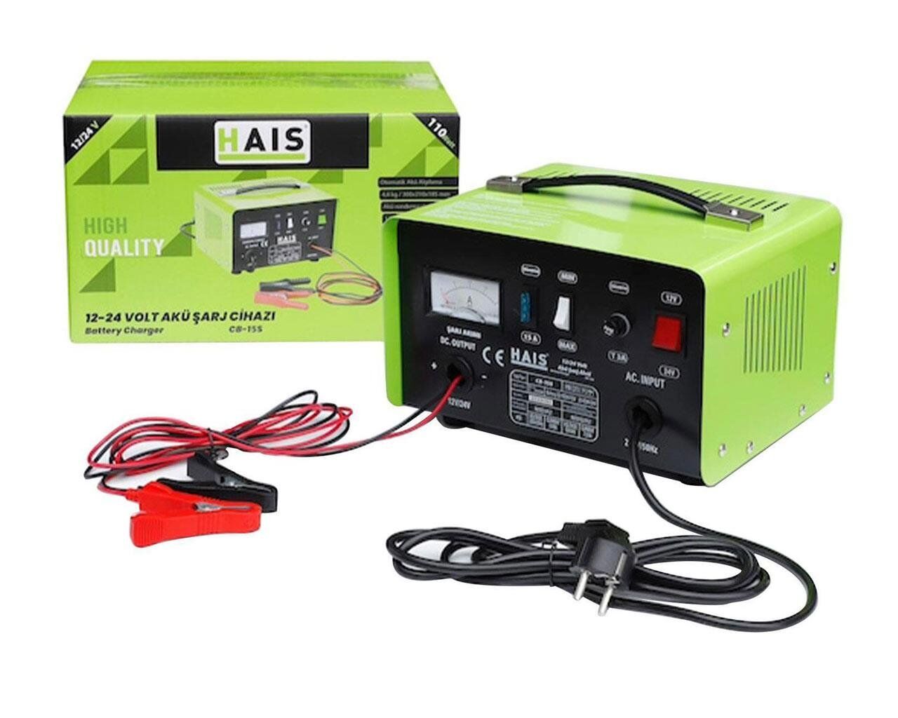 CC-15S   Hais 12V-9A & 24V-15A Akü Şarj Cihazı 110W