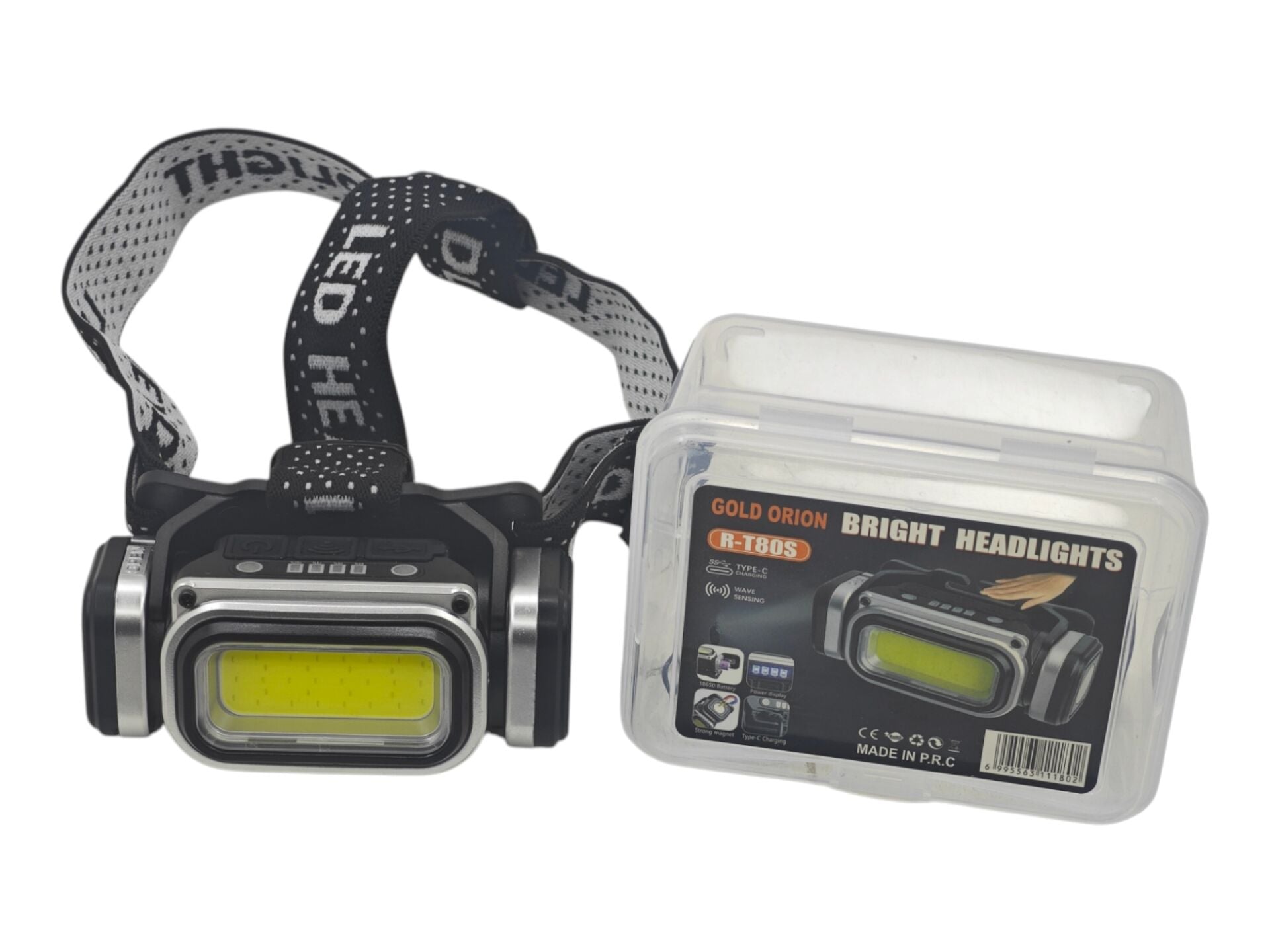 R-T80S   Gold Orion USB Şarjlı Sensörlü Kafa Lambası