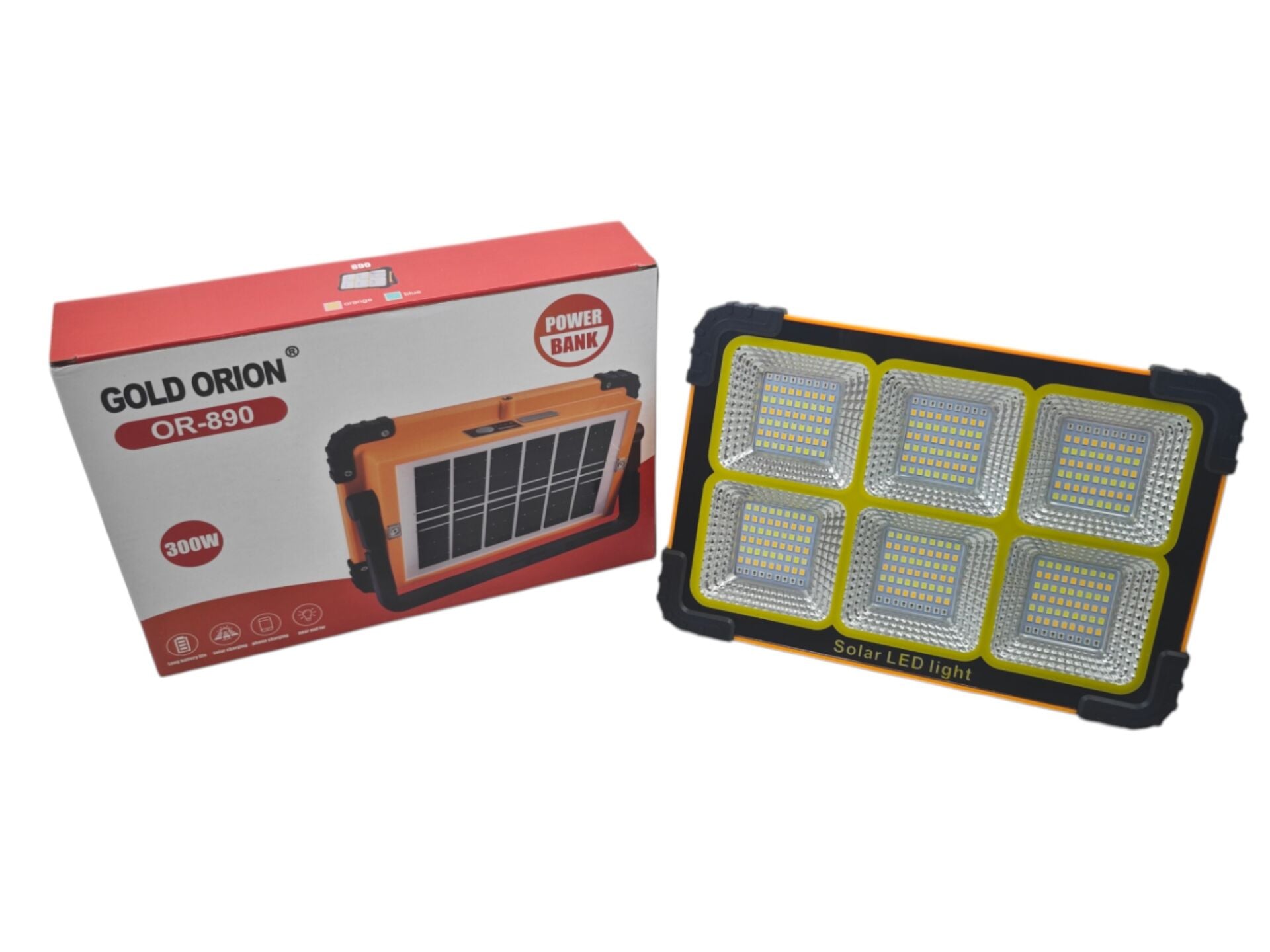OR-890   Gold Orion Solar Şarjlı 300W Led Panel ve Power Bank
