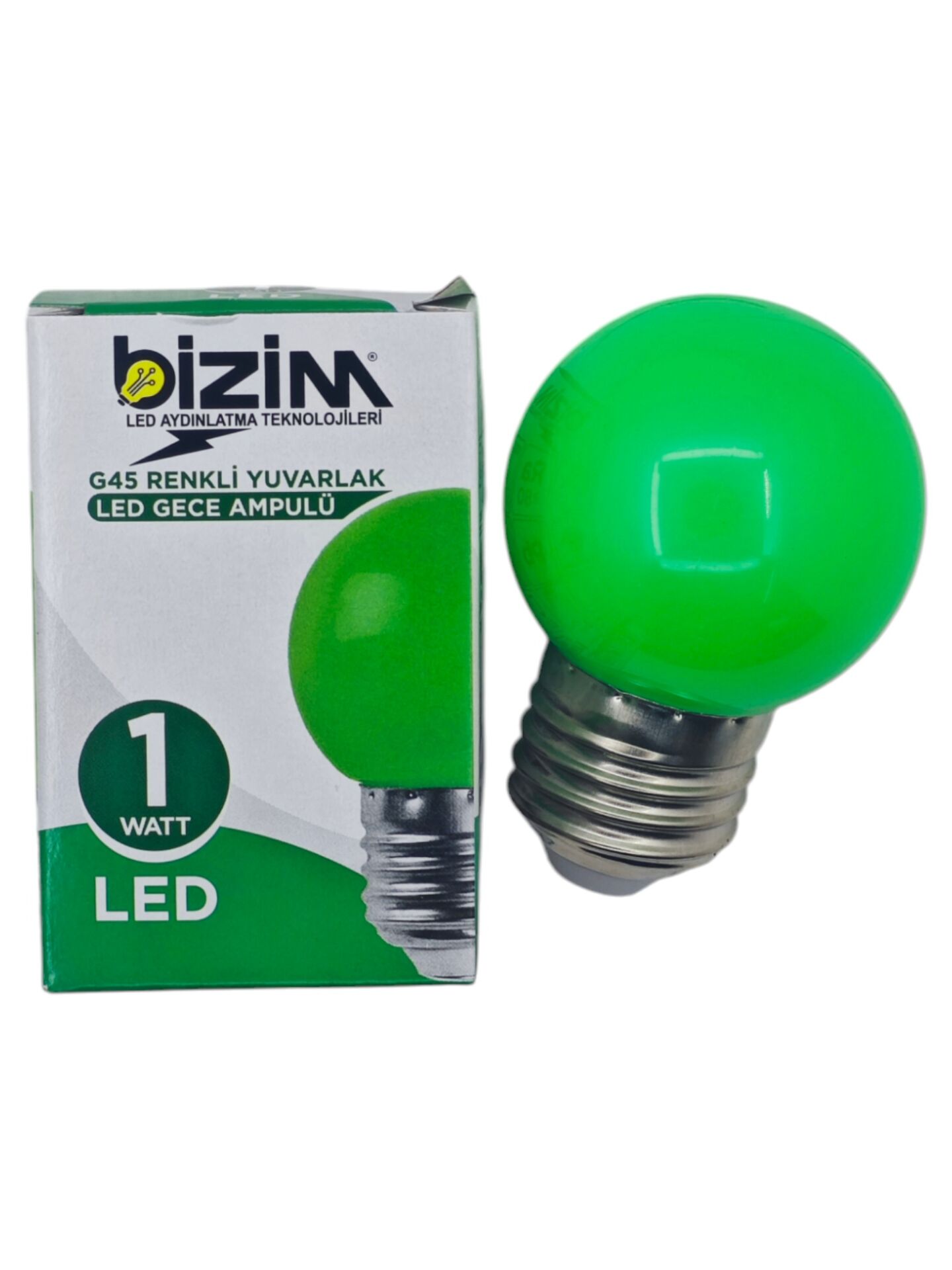 G45   Bizim E27-1W Led Gece Lambası - Yeşil