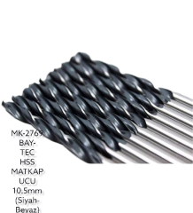 MU1080   Bay-Tec Hss Matkap Ucu 10.5mm (Siyah-Beyaz)