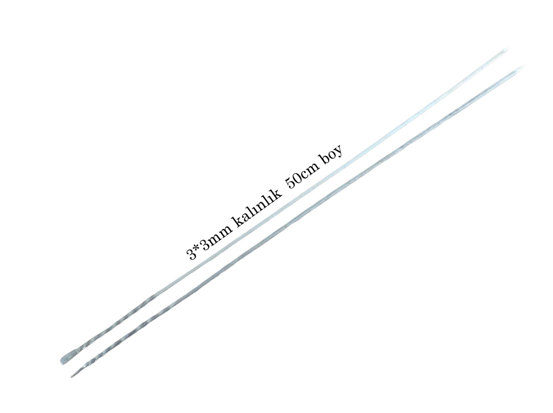 08011   Metal Et Kuşbaşı Şişi 50Cm - Sapsız