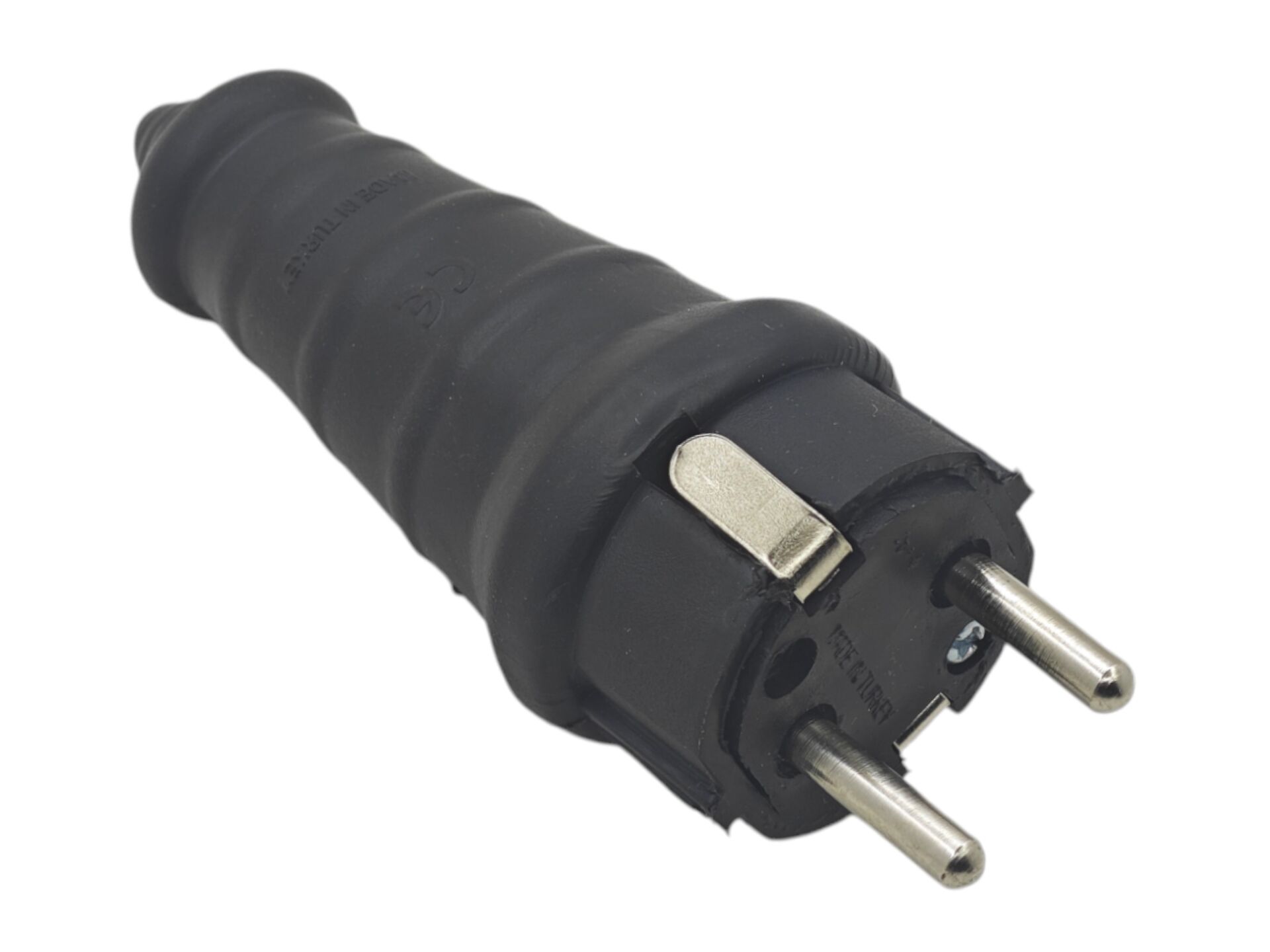 SL-F-206   Seldur Topraklı Kauçuk Erkek Fiş - Siyah