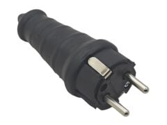 SL-F-206   Seldur Topraklı Kauçuk Erkek Fiş - Siyah