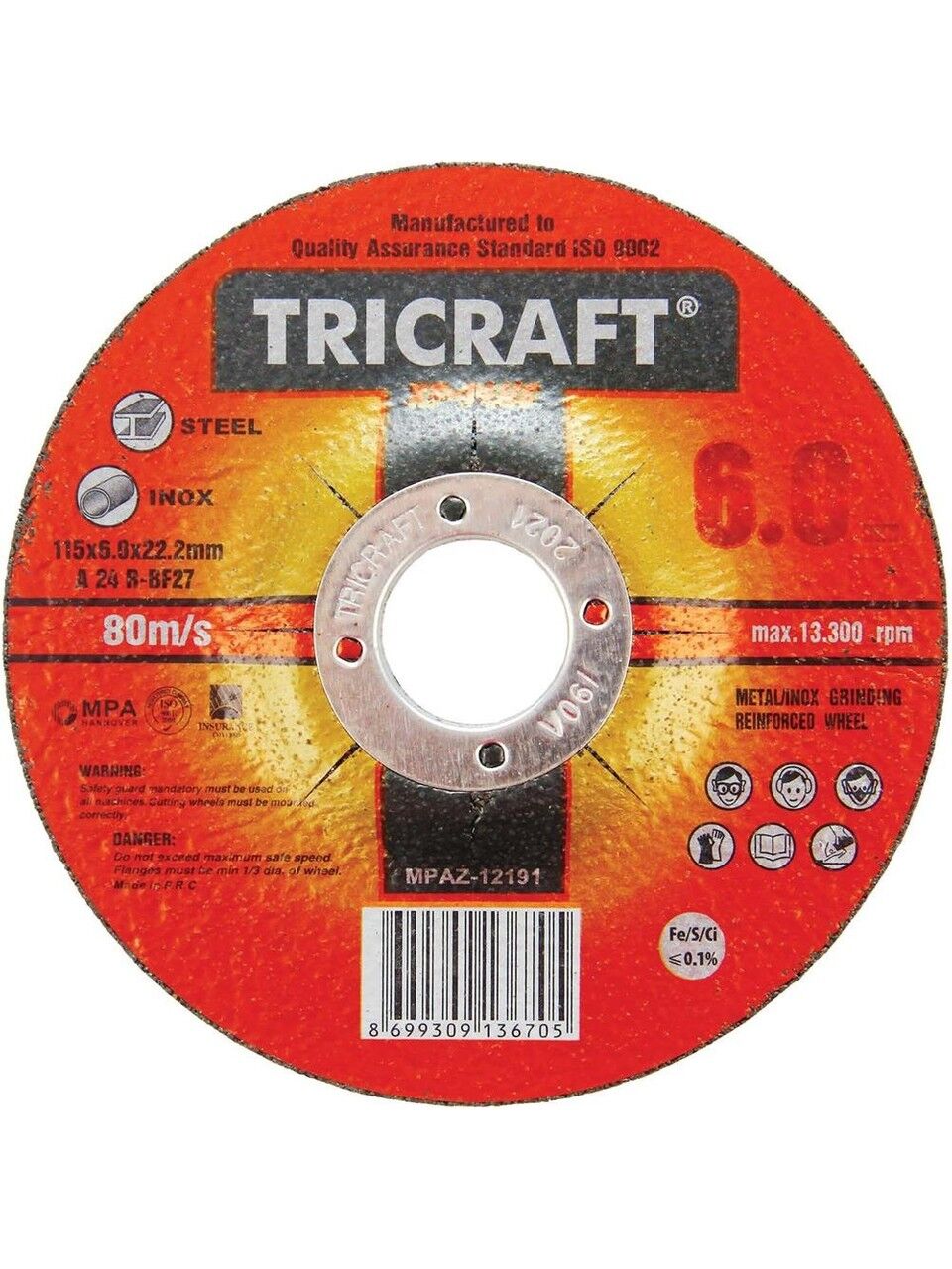 M-3308   Trıcraft Taşlama 115*6*22Mm