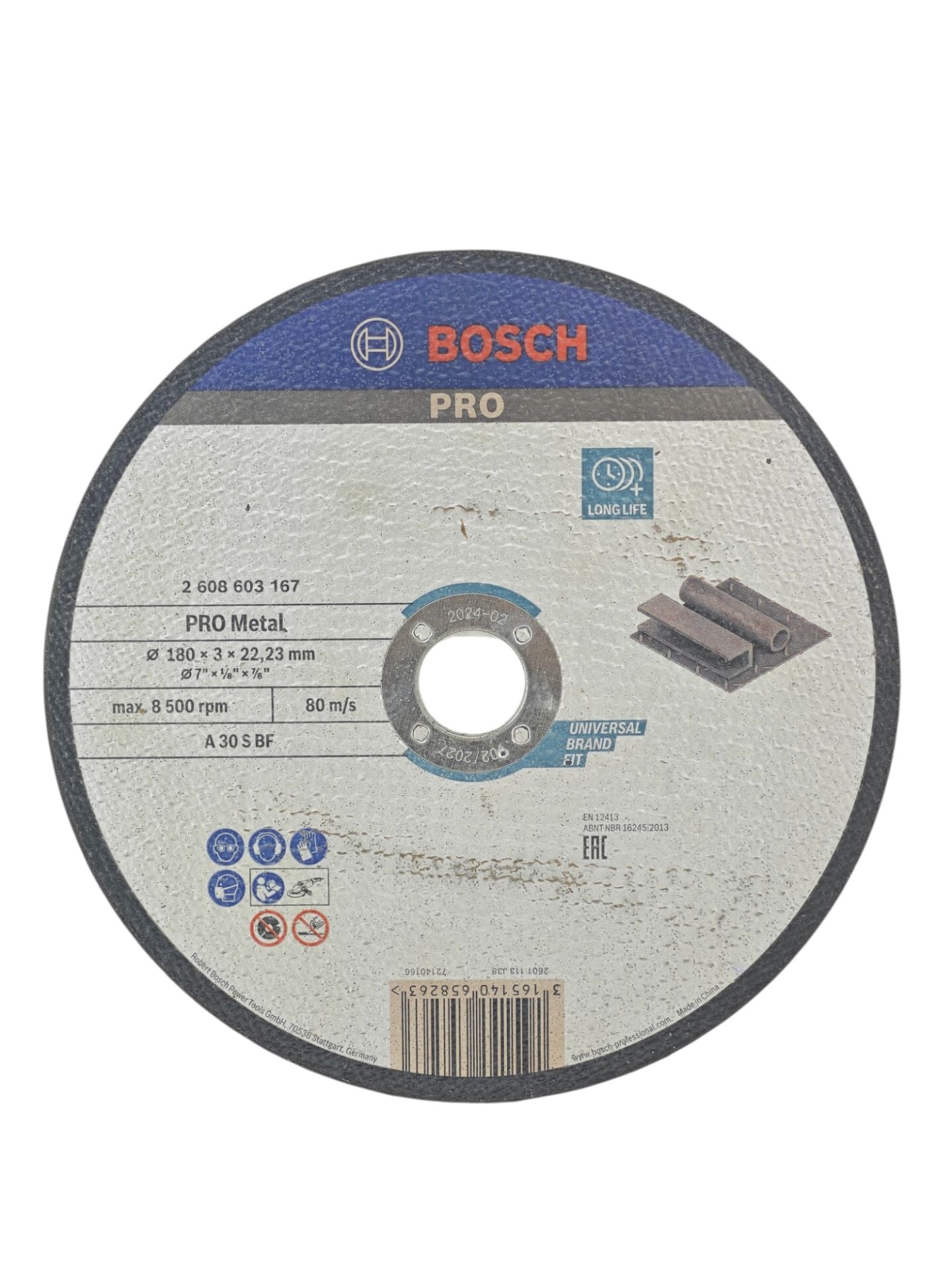 2 608 603 167   Bosch Pro Metal Kesici 3*180mm