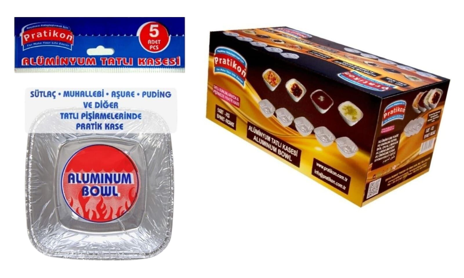 PR1165   Pratikon Alüminyum Tatlı Kasesi 5li