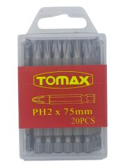 T-0219   Tomax Yıldız Bits Uç PH 2 75mm - Köşeli