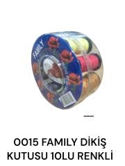 0015   Family Dikiş Kutusu 10Lu (Renkli)