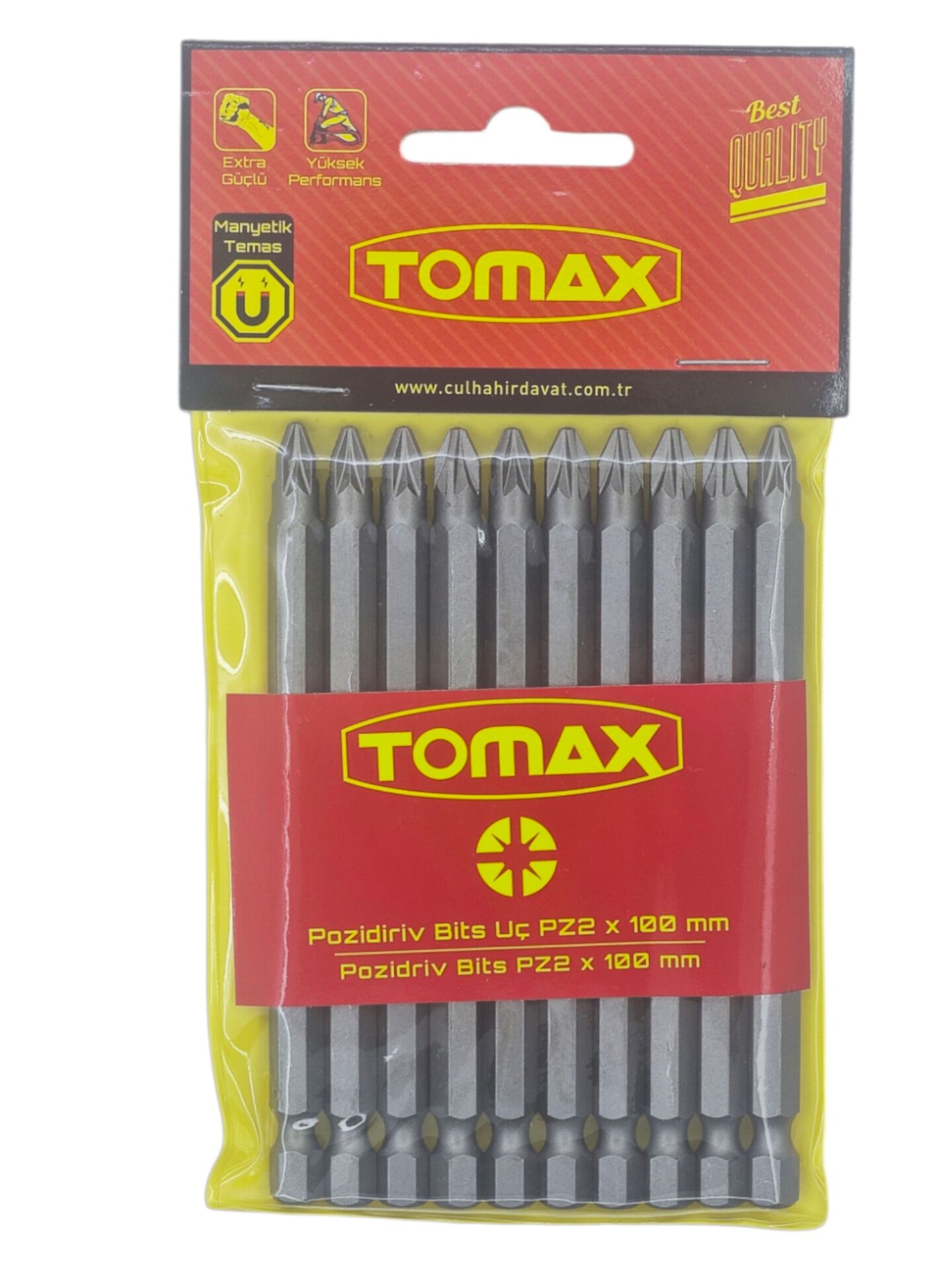 T-0231   Tomax Yıldız Bits Uç PZ 2 100mm - Köşeli