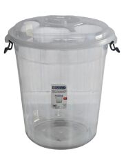 MRD097   Merdem Mienca 50lt Şeffaf Kilitli Erzak Kovası