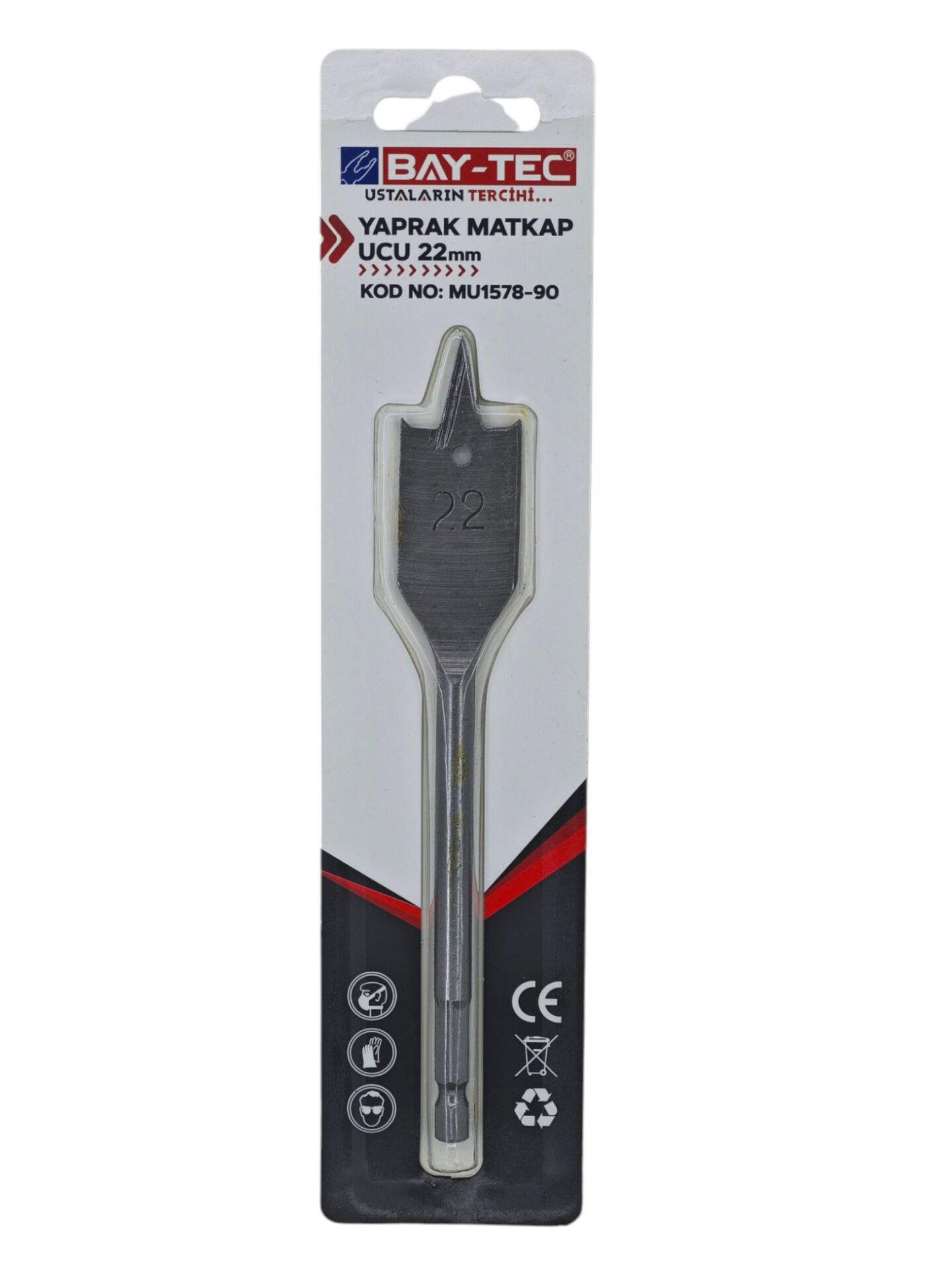 MU1578-90   Bay-Tec Yaprak Matkap Ucu 22mm