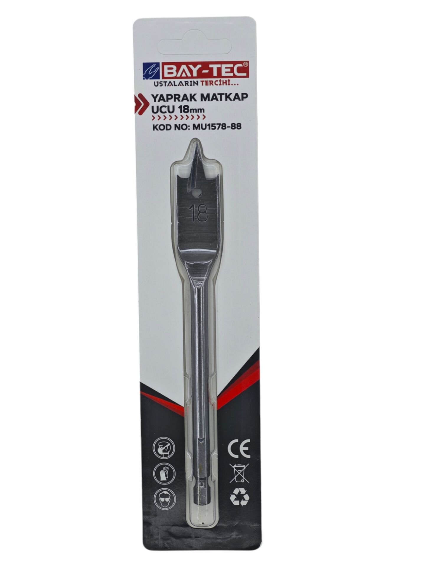 MU1578-88   Bay-Tec Yaprak Matkap Ucu 18mm
