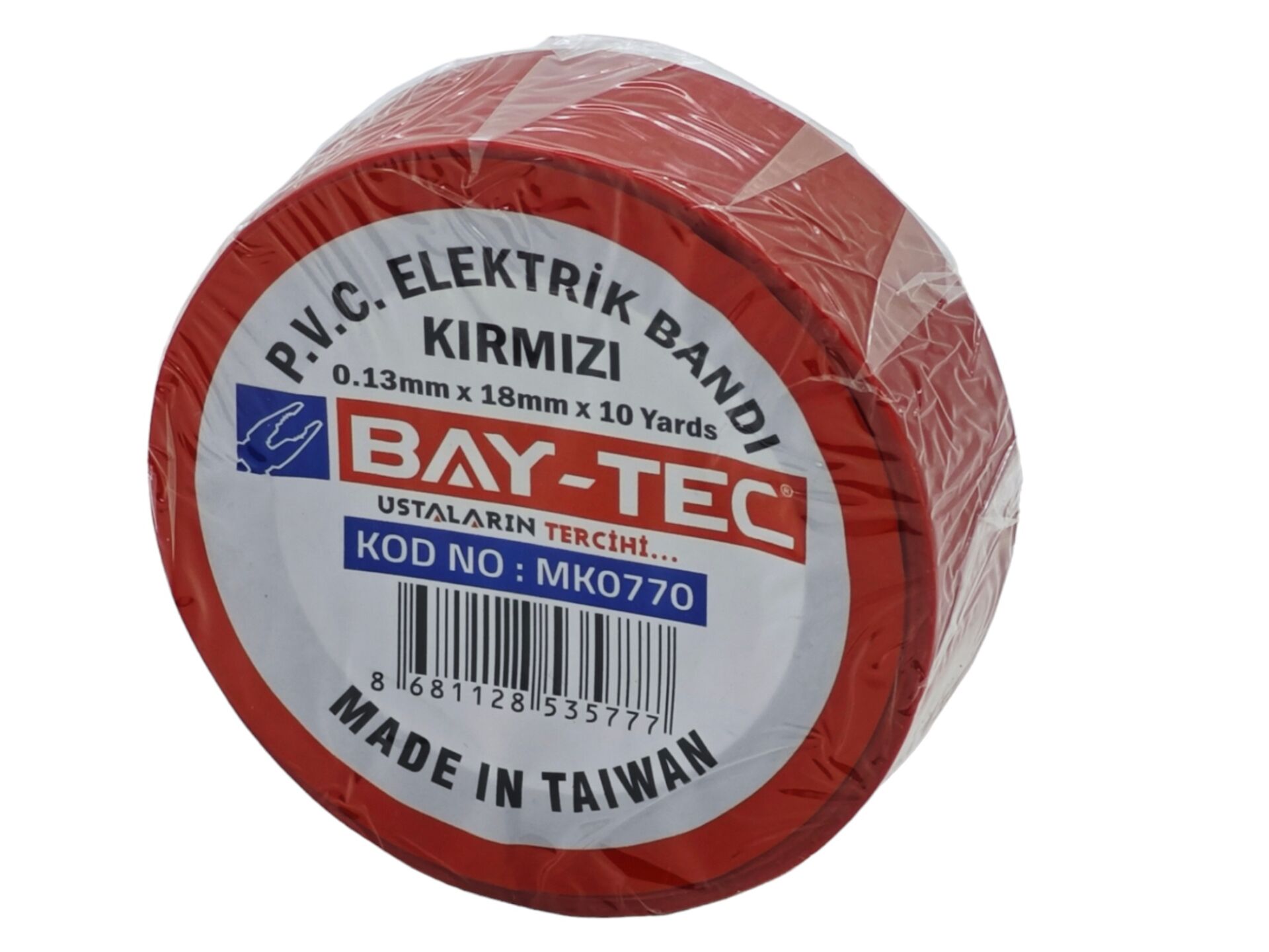 Mk0770  Bay-Tec Pvc Elektrik Bantı (Kırmızı)