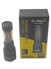 PS-2500   Q-Max 50W Led Şarjlı El Feneri 5000 Lümen