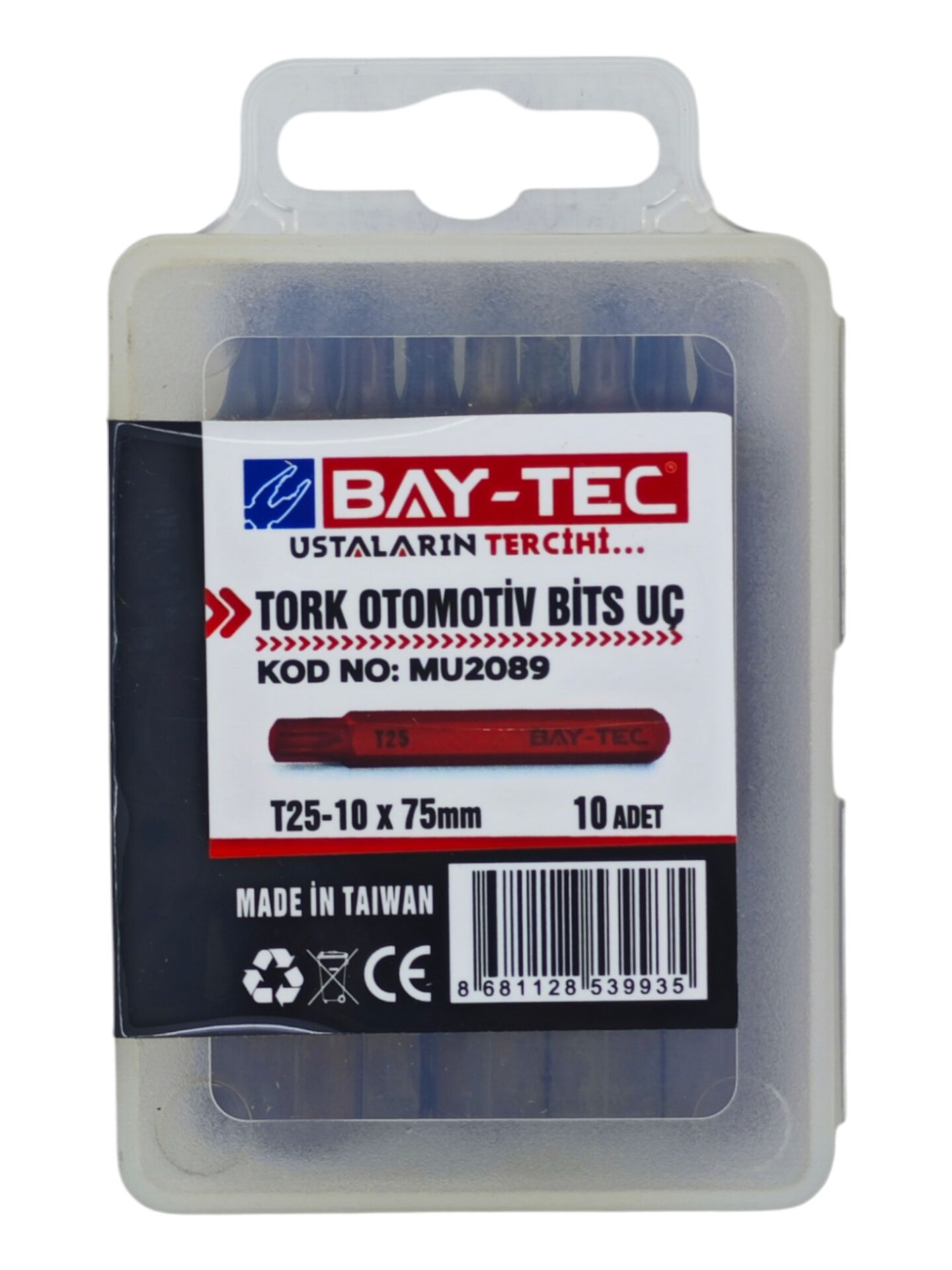 MU2089   Bay-Tec Tork Otomotiv Bits Uç T25-10*75mm