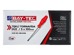 Mk4466   Bay-Tec Tekli Tornavida 5*100 (Düz)
