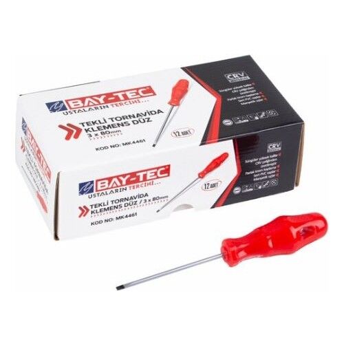 Mk4461   Bay-Tec Tekli Düz Tornavida 3*80