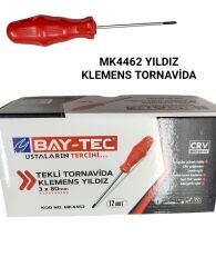 Mk4462   Bay-Tec Tekli Yıldız Tornavida 3*80