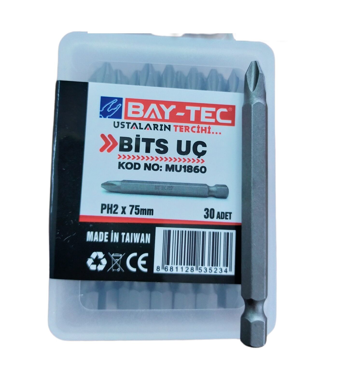 Mu1860   Bay-Tec Yıldız Bits Uç PH2*75Mm