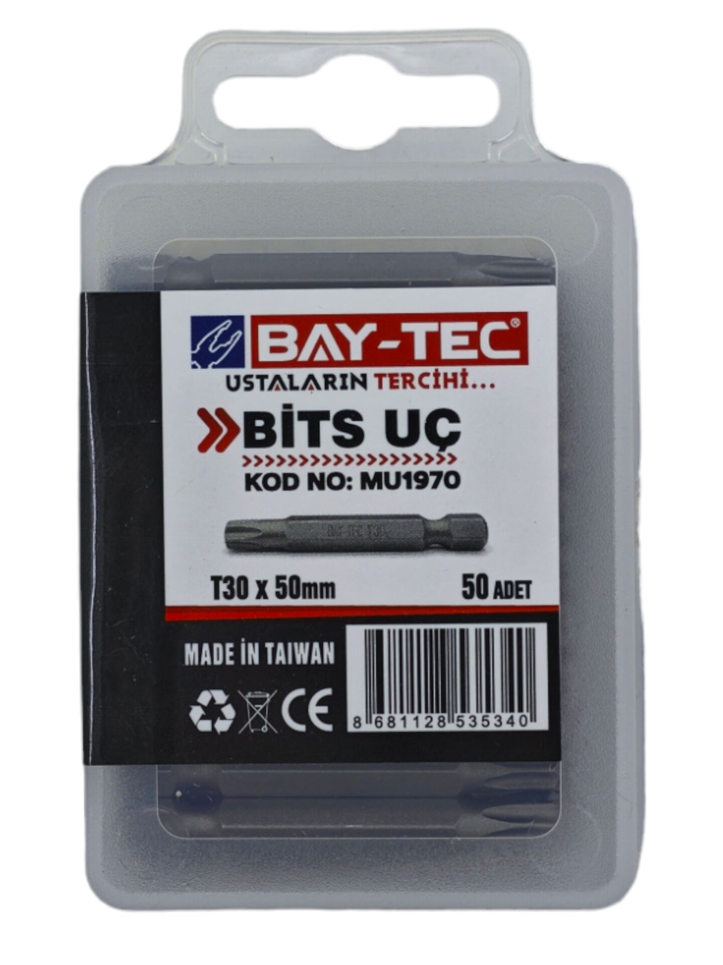 Mu1970   Bay-Tec Kare Tork Bits Uç T30*50Mm