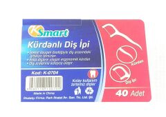 K-0704   Ksmart Kürdanlı Diş İpi 40Lı