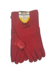 EL 600   Meşem Kaynakçı Eldiveni - Kırmızı