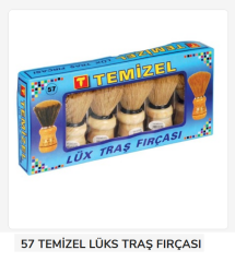 57   Temizel Ahşap Sap Lüks Traş Fırçası