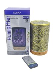 AUS-02   Auhma 7 Led Aromaterapi Nemlendirici 200ml - Ahşap