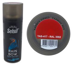 TAB-417   Selsil Raınbow Akrilik Sprey Boya 400ml - Karmen Kırmızı