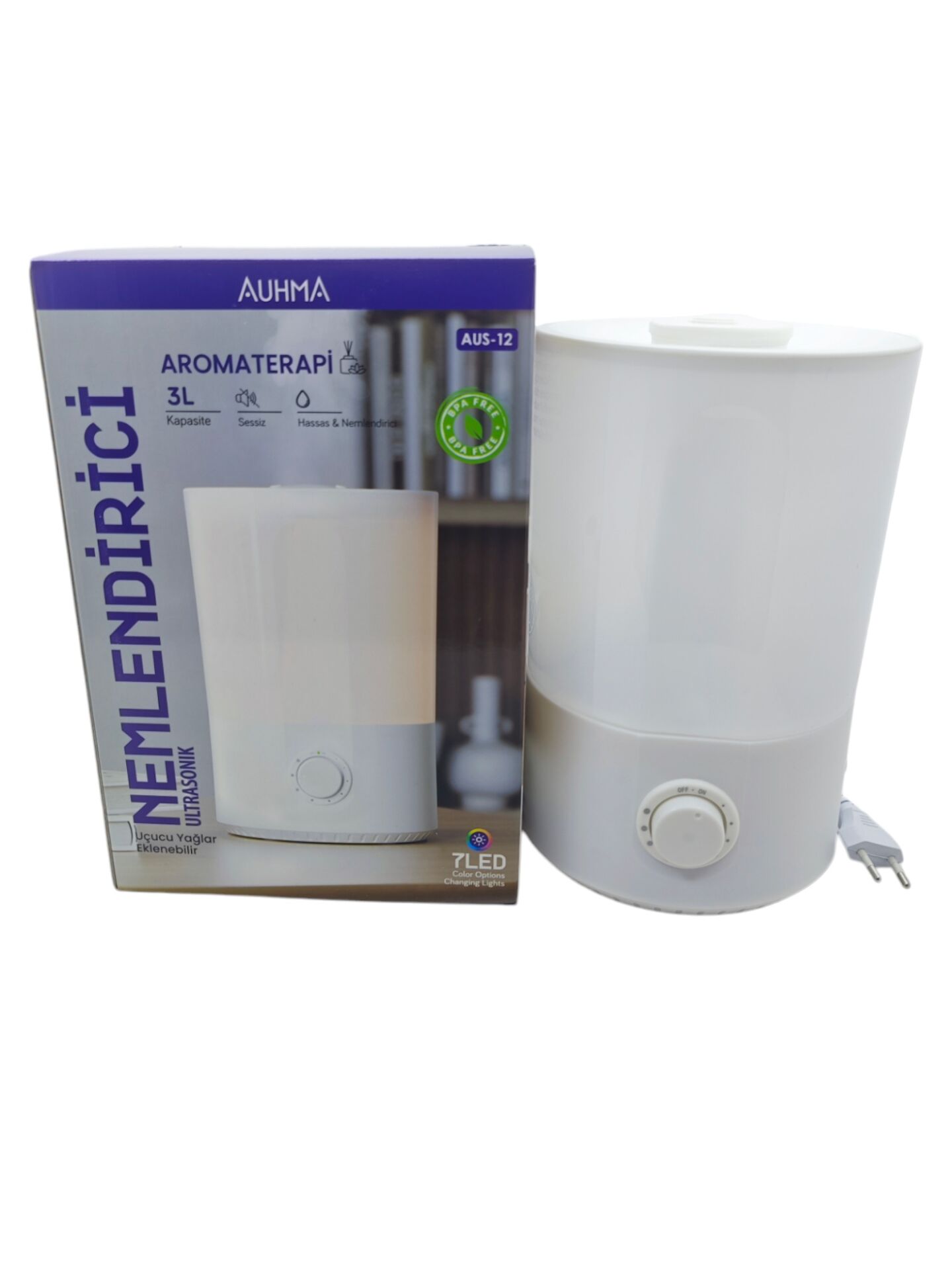 AUS-12   Auhma7 Led  Aromaterapi Ultrasonic Nemlendirici 3000ml