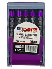 Mu2044   Bay-Tec Miknatıs Uçlu Bits Uç Ph 65Mm - 2 Yönlü