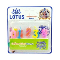 LTS-TM107   Lotus Rakamlı Doğum Günü Mumu