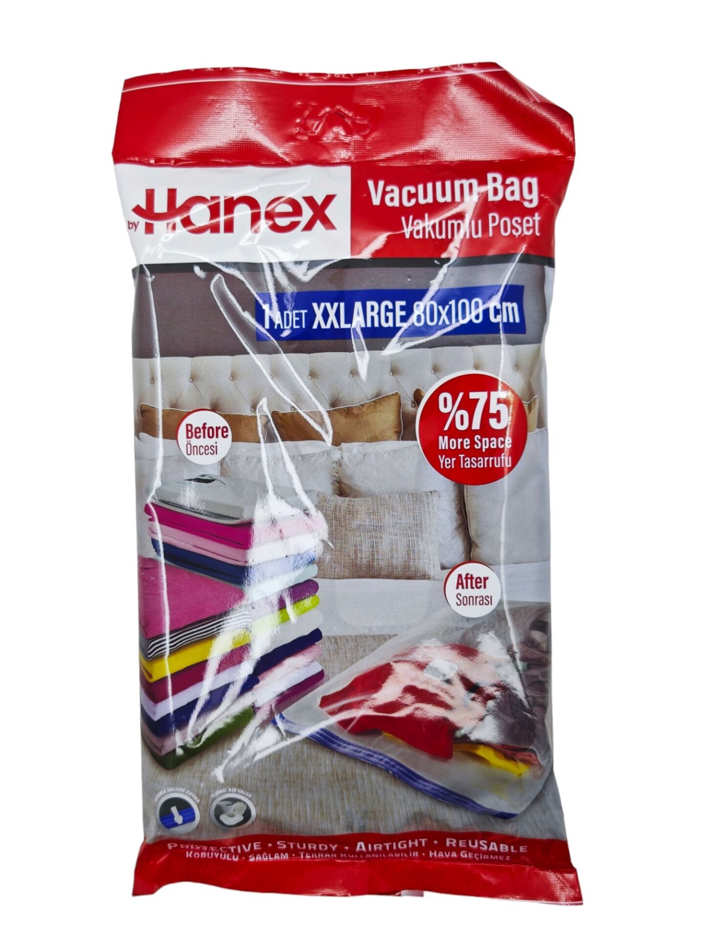 Hnx-094   Hanex Vakumlu Poşet 80*100Cm