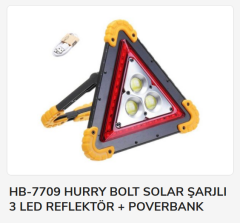 Hb-7709   Hurry Bolt Şarjlı Cob Led Reflektör