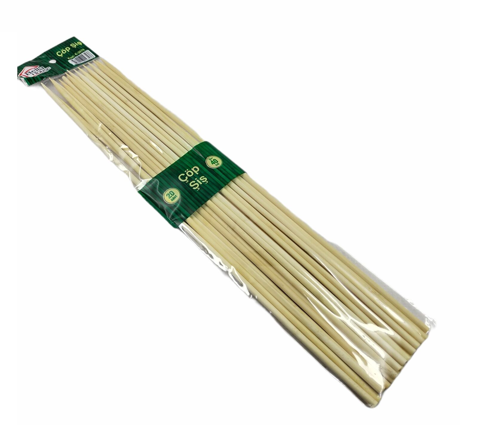 K-1643   Bella House Bambu Çöp Şiş 20li 40cm