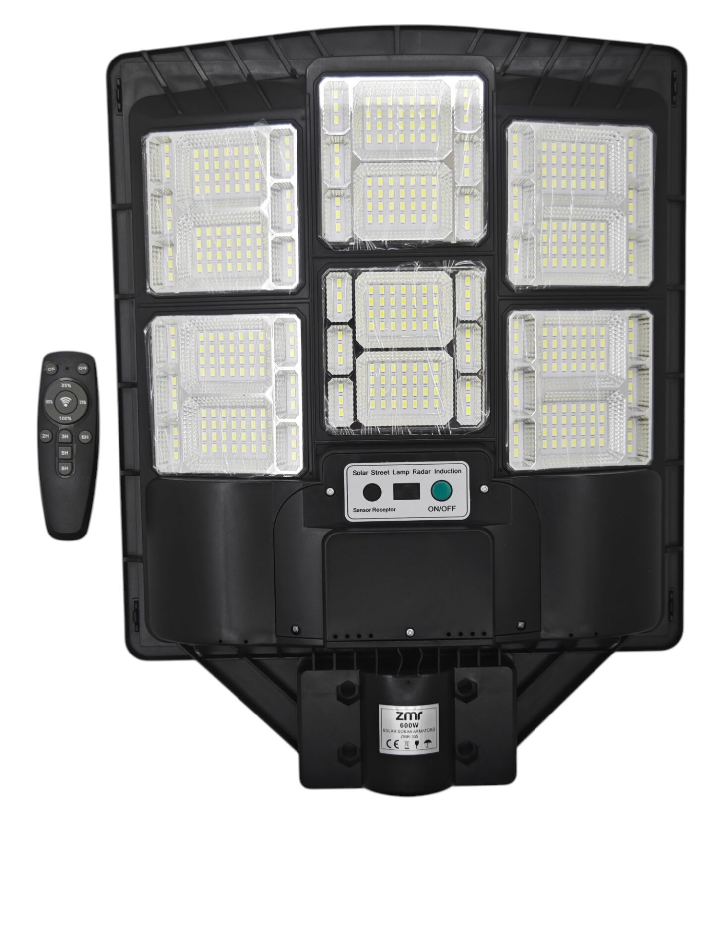 ZMR-355   ZMR 600W Led Solar Şarjlı Sokak Armatürü - Kumandalı