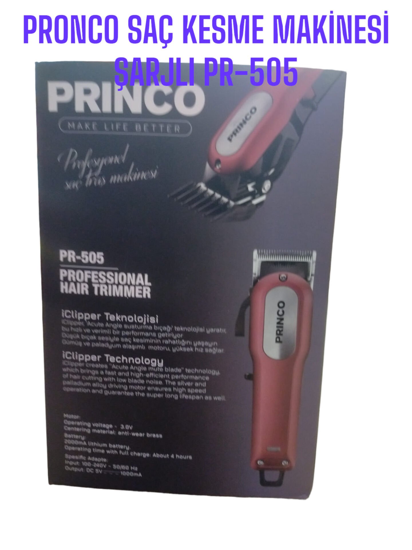 Pr-505   Prınco Saç Kesme Makinesi